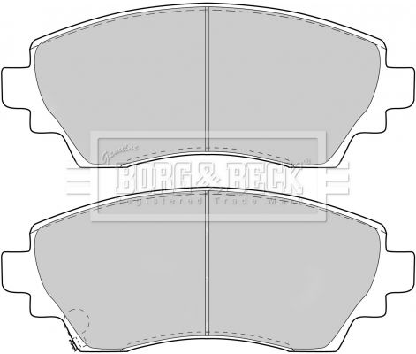BORG & BECK Комплект тормозных колодок, дисковый тормоз BBP1768